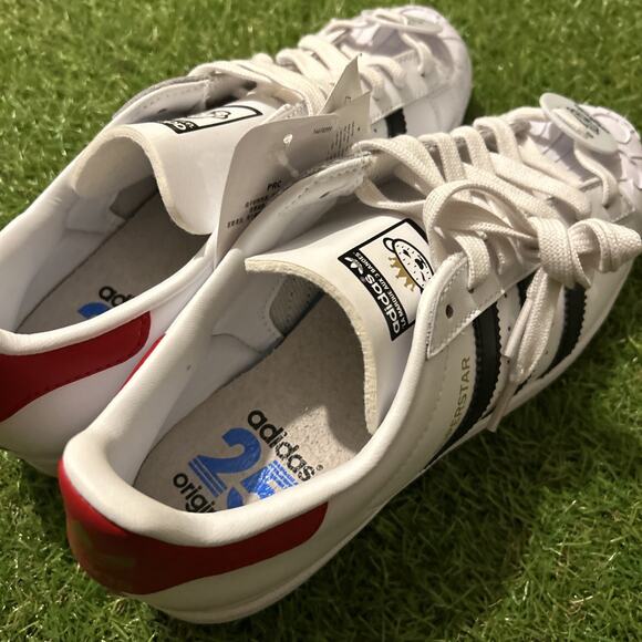 Size 7.5 - Nigo x adidas Superstar Bearfoot White Scarlet Men’s Shoes New! main image 7